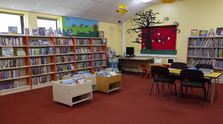 Interior of Aberkenfig Library